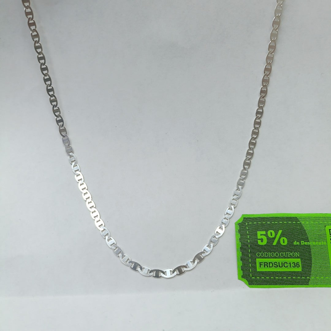 CADENA TEJIDO GUCHI PLATA .925 55 CM 8.3 GR (NUEVO)
