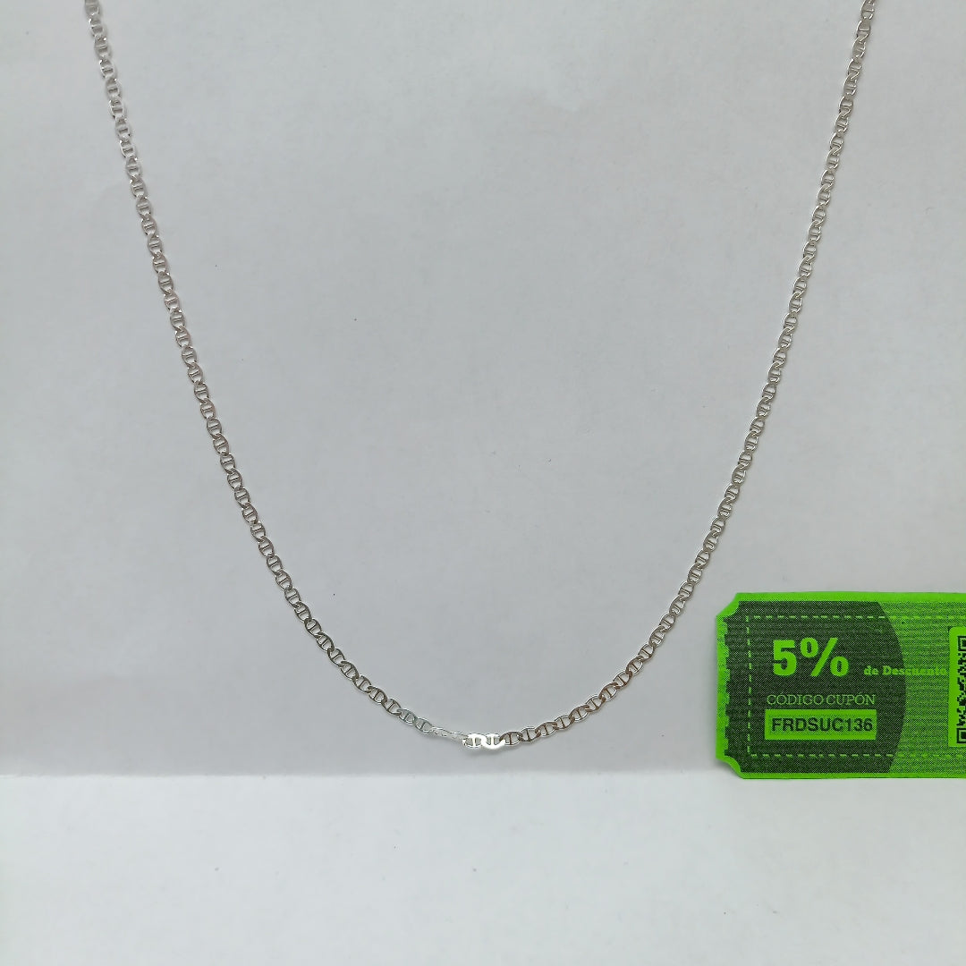 CADENA TEJIDO GUCHI PLATA .925 60 CM 3.9 GR (NUEVO)