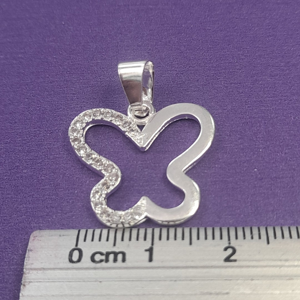 DIJE MARIPOSA C/CIRCONIAS PLATA .925 2.4 GR (NUEVO)