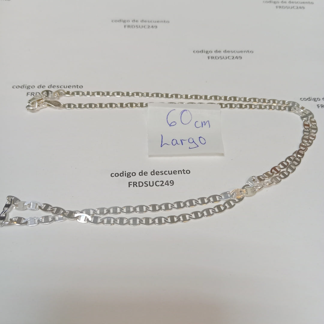 CADENA TEJIDO GUCHI PLATA .925 60 CM 9.1 GR (NUEVO)