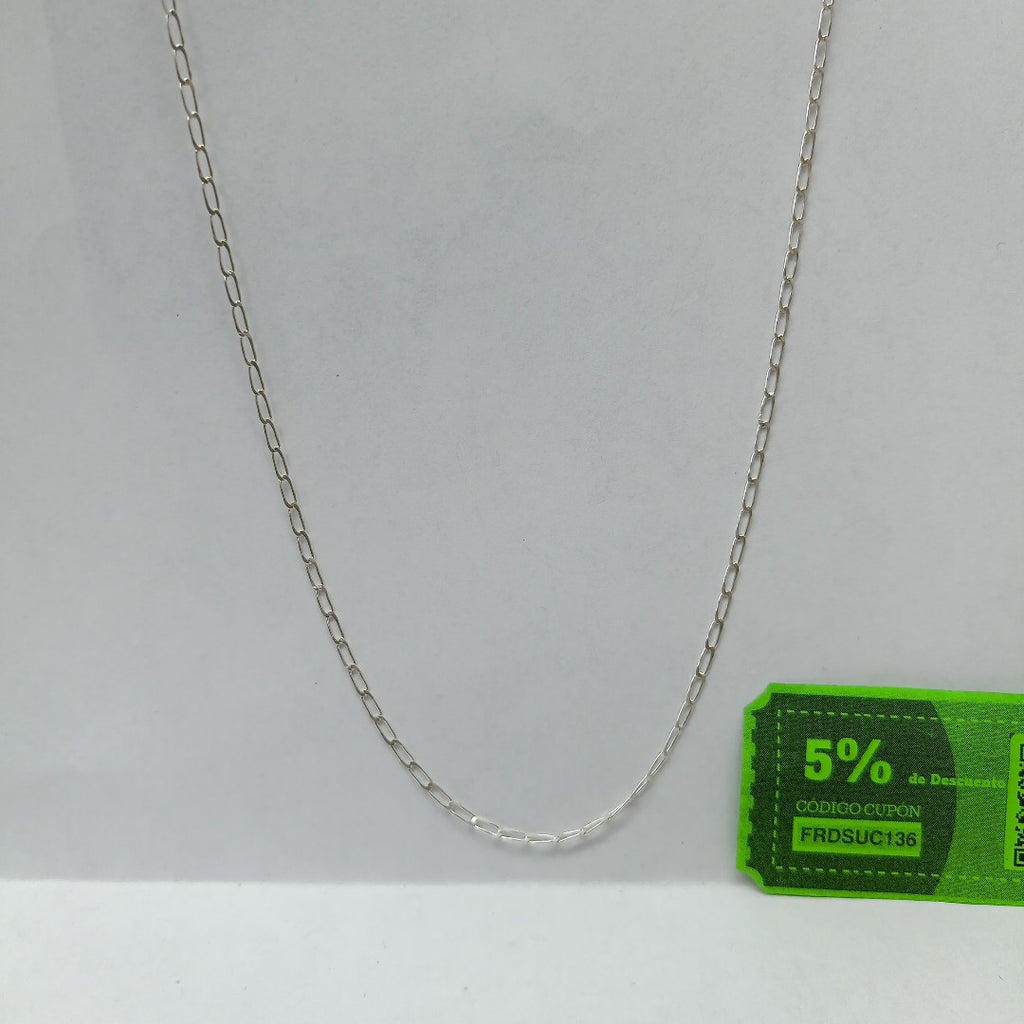 CADENA TEJIDO ESLABONES PLATA .925 55 CM 2.7 GR (NUEVO)