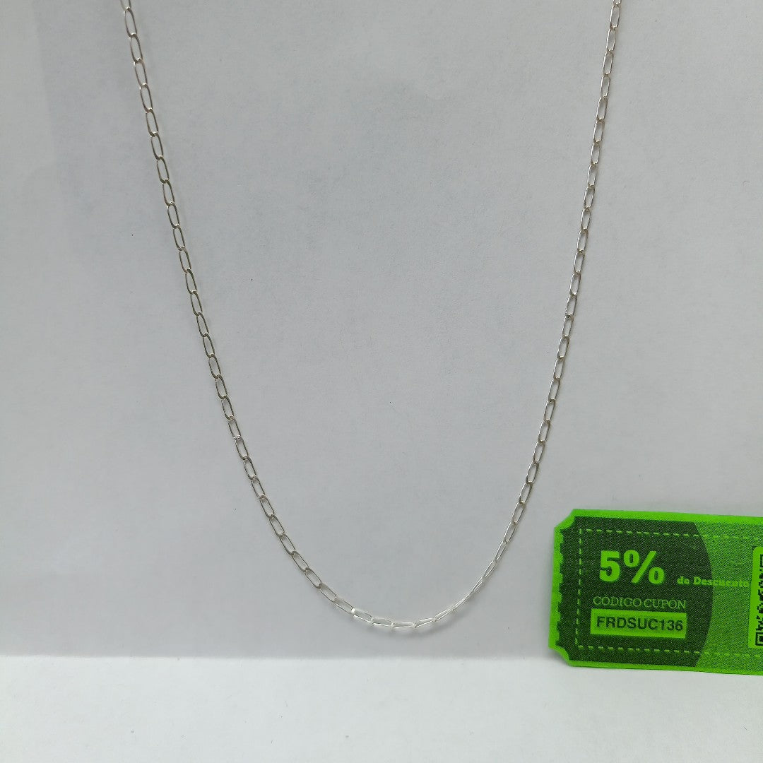 CADENA TEJIDO ESLABONES PLATA .925 55 CM 2.7 GR (NUEVO)