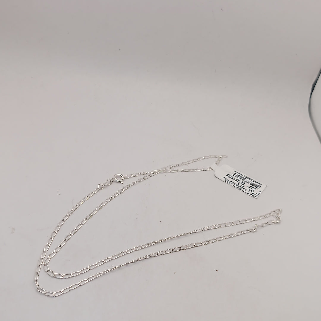 CADENA TEJIDO ESLABONES PLATA .925 60 CM 3.1 GR (NUEVO)