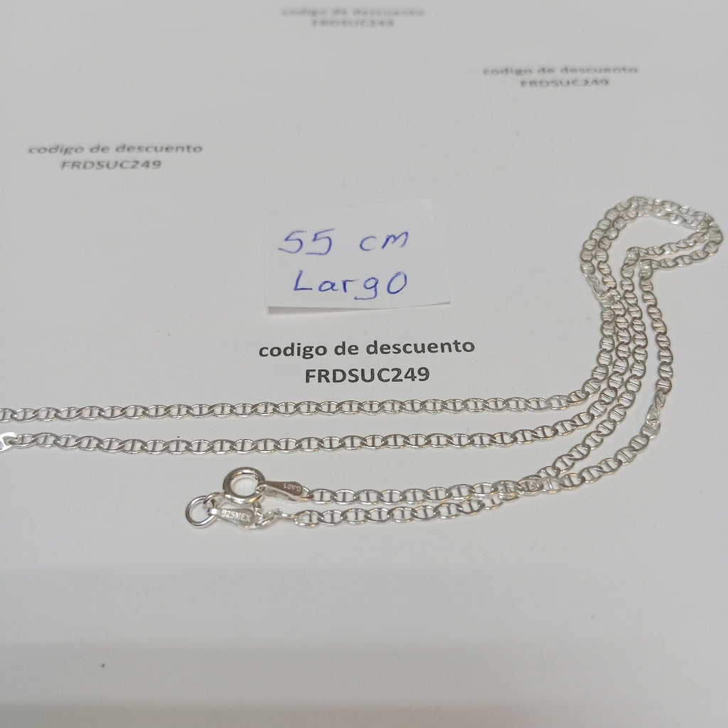 CADENA TEJIDO GUCHI PLATA .925 55 CM 3.6 GR (NUEVO)