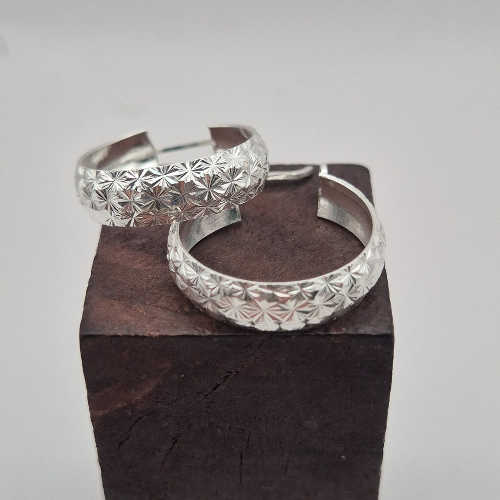 PAR ARRACADAS FACETADAS PLATA .925 3.4 GR (NUEVO)