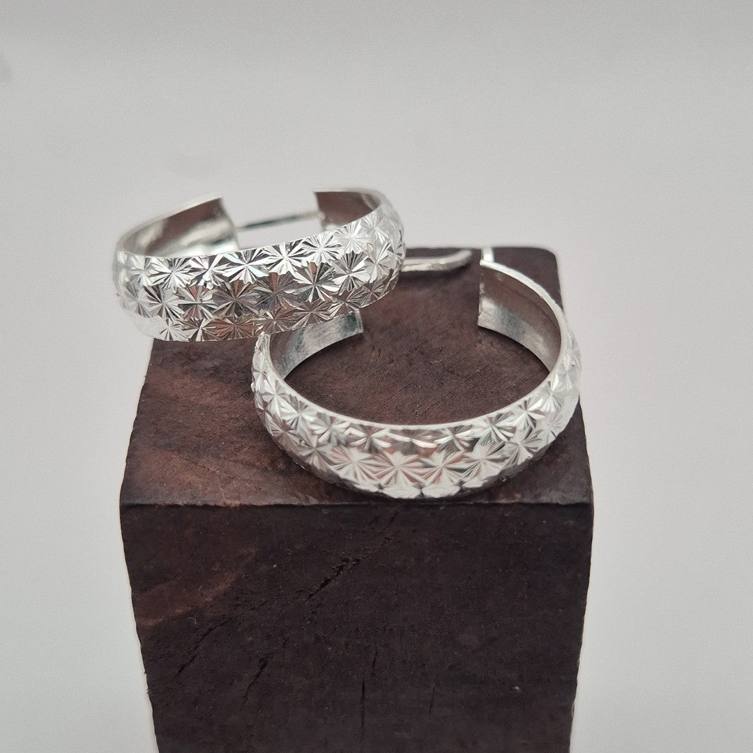 PAR ARRACADAS FACETADAS PLATA .925 3.4 GR (NUEVO)