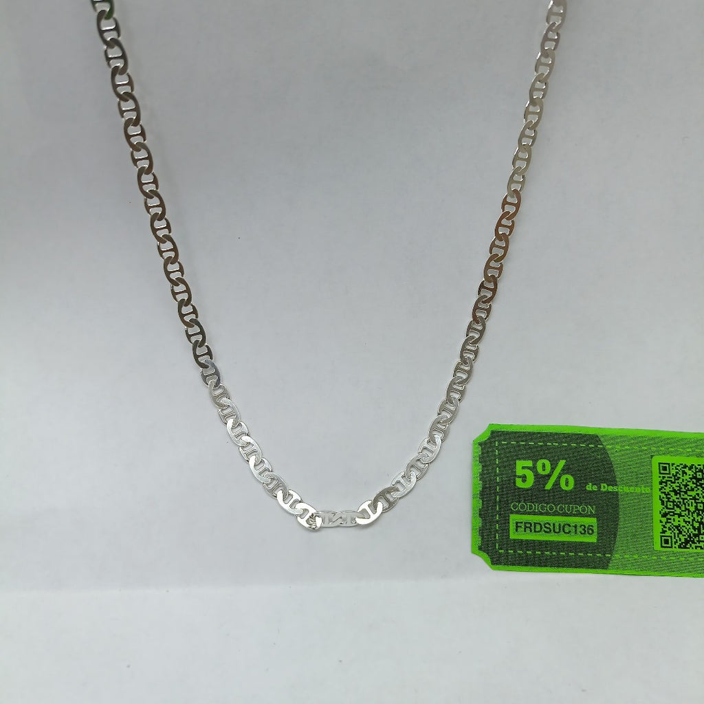 CADENA TEJIDO GUCHI PLATA .925 55 CM 12.7 GR (NUEVO)