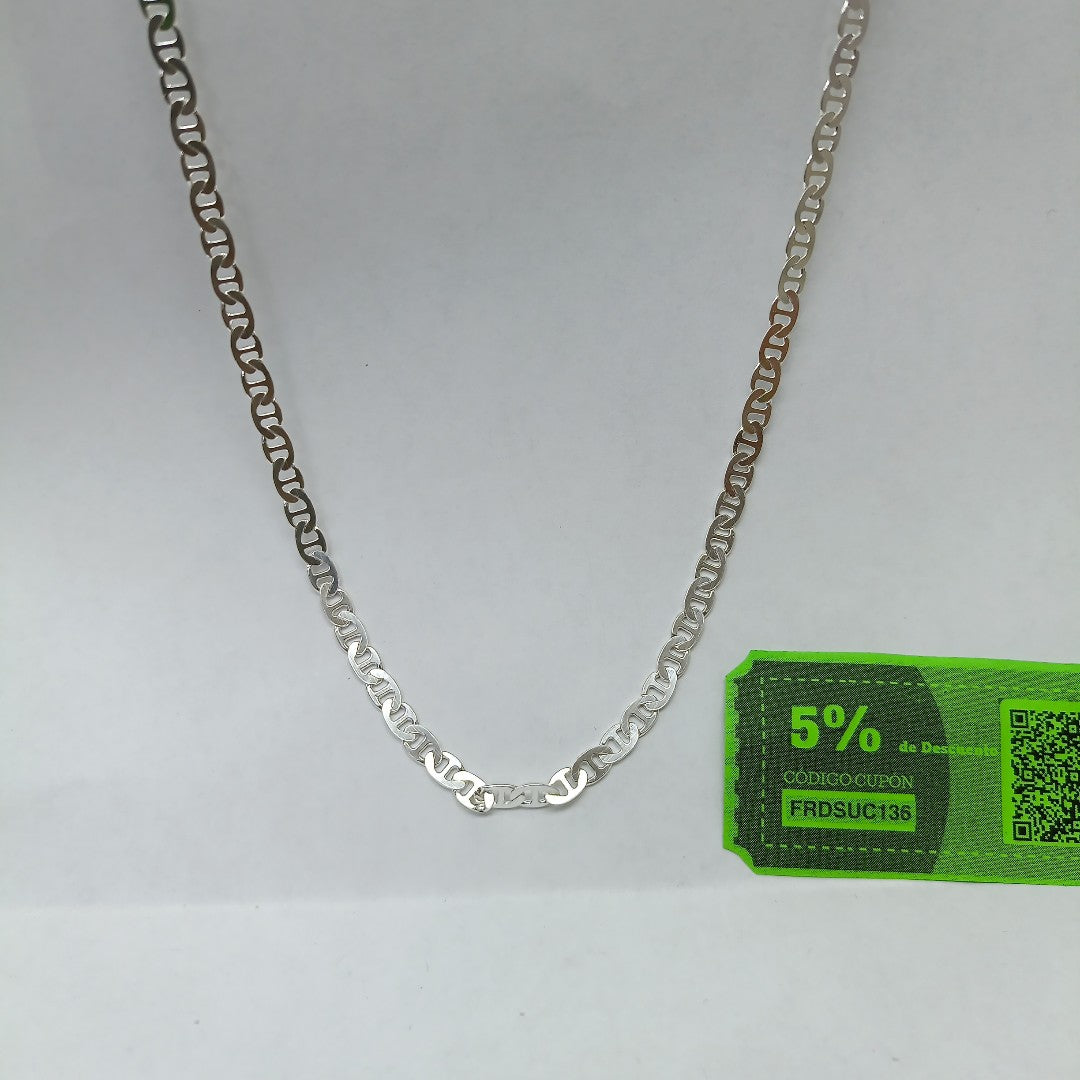 CADENA TEJIDO GUCHI PLATA .925 55 CM 12.7 GR (NUEVO)
