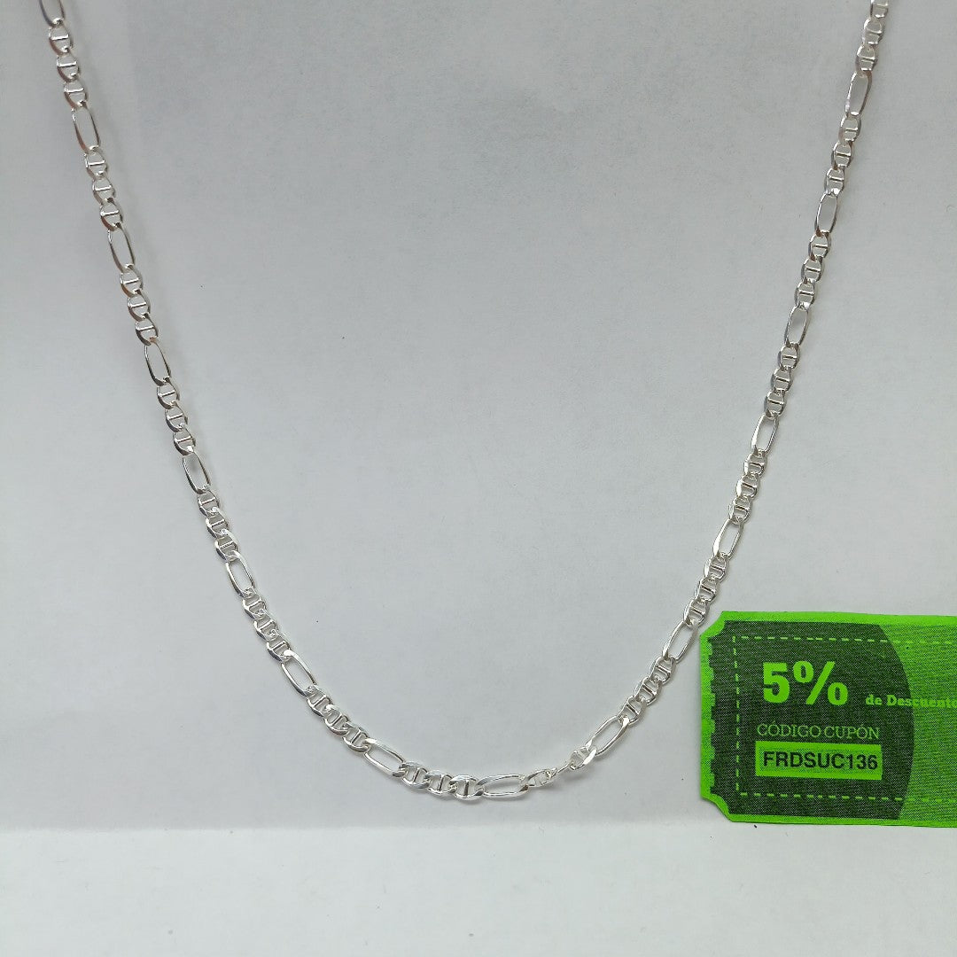 CADENA TEJIDO MARINERO PLATA .925 55 CM 7.8 GR (NUEVO)