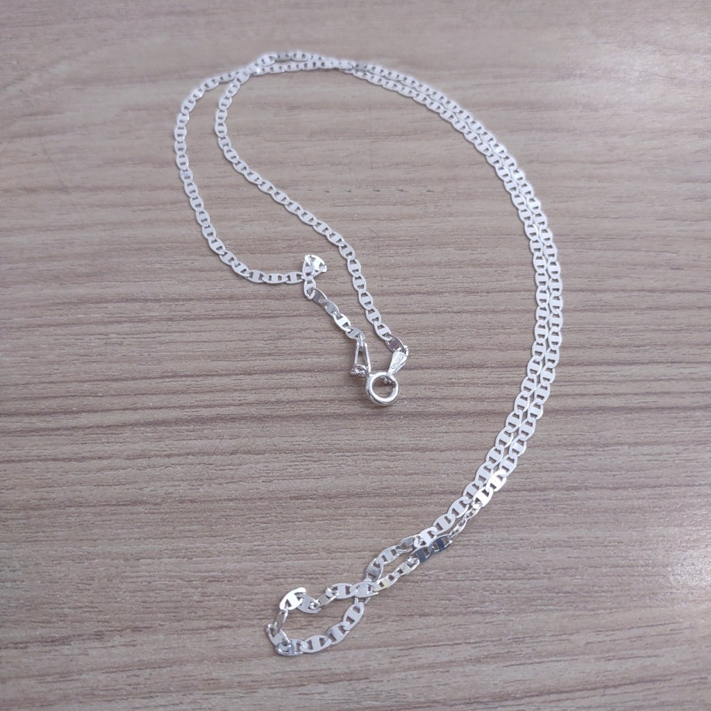 CADENA TEJIDO ESPEJO PLATA .925 55 CM 3.8 GR (NUEVO)
