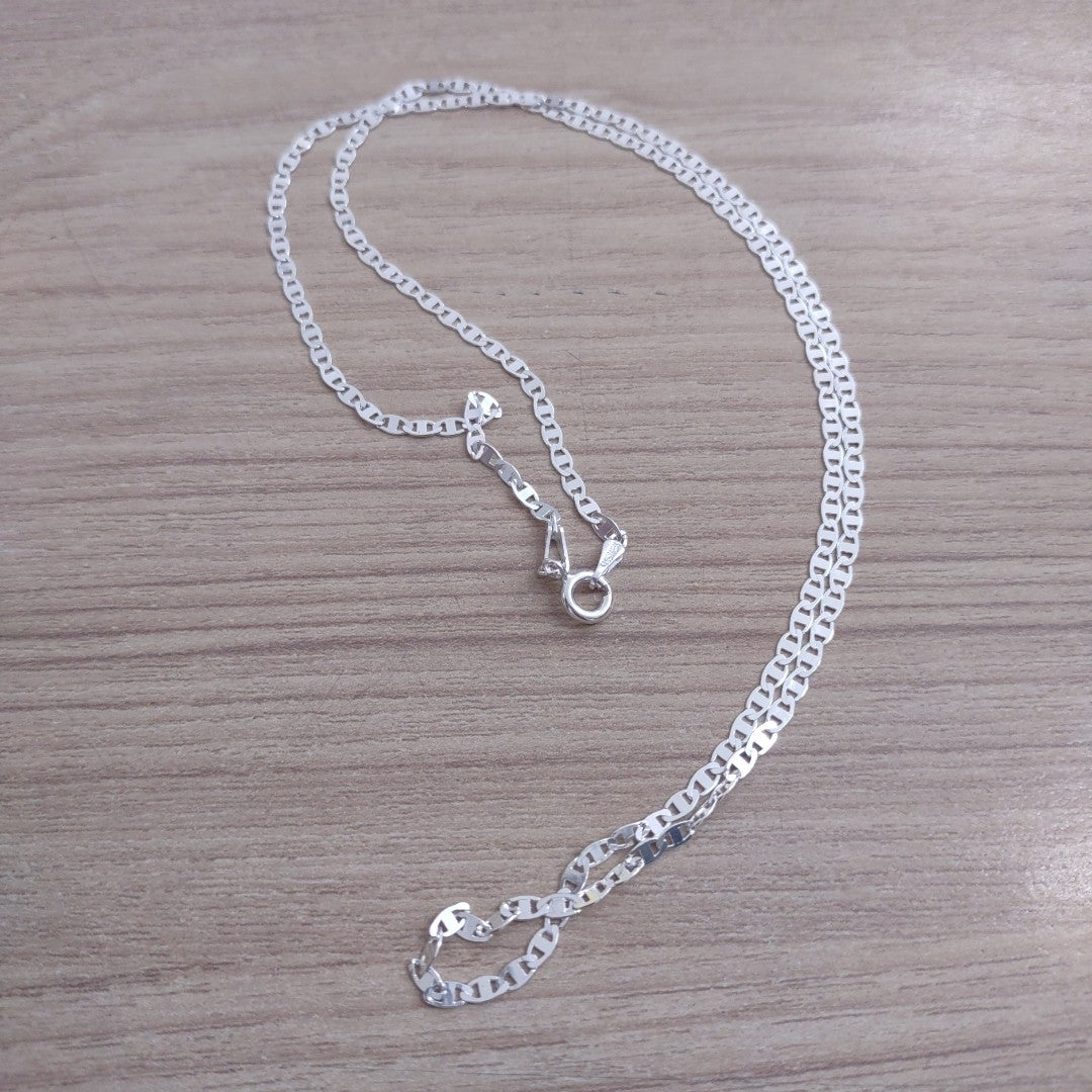 CADENA TEJIDO ESPEJO PLATA .925 55 CM 3.8 GR (NUEVO)