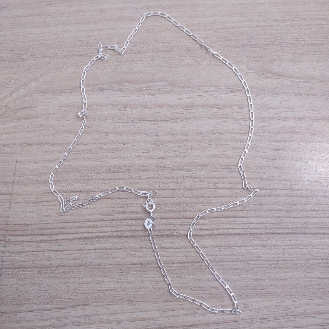 CADENA TEJIDO ESLABONES PLATA .925 55 CM 2.9 GR (NUEVO)