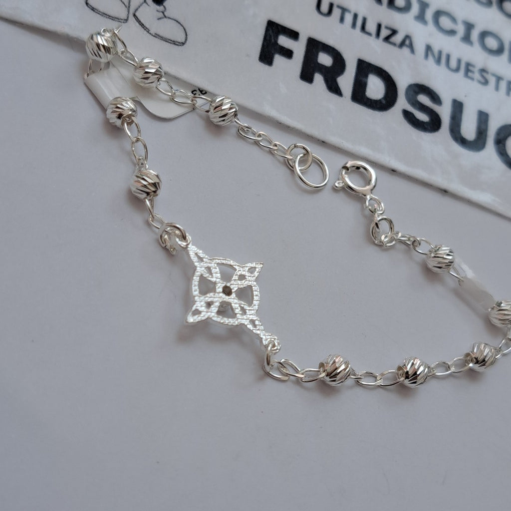 PULSERA TEJIDO ESPECIAL PLATA .925 18 CM 2.8 GR (NUEVO)