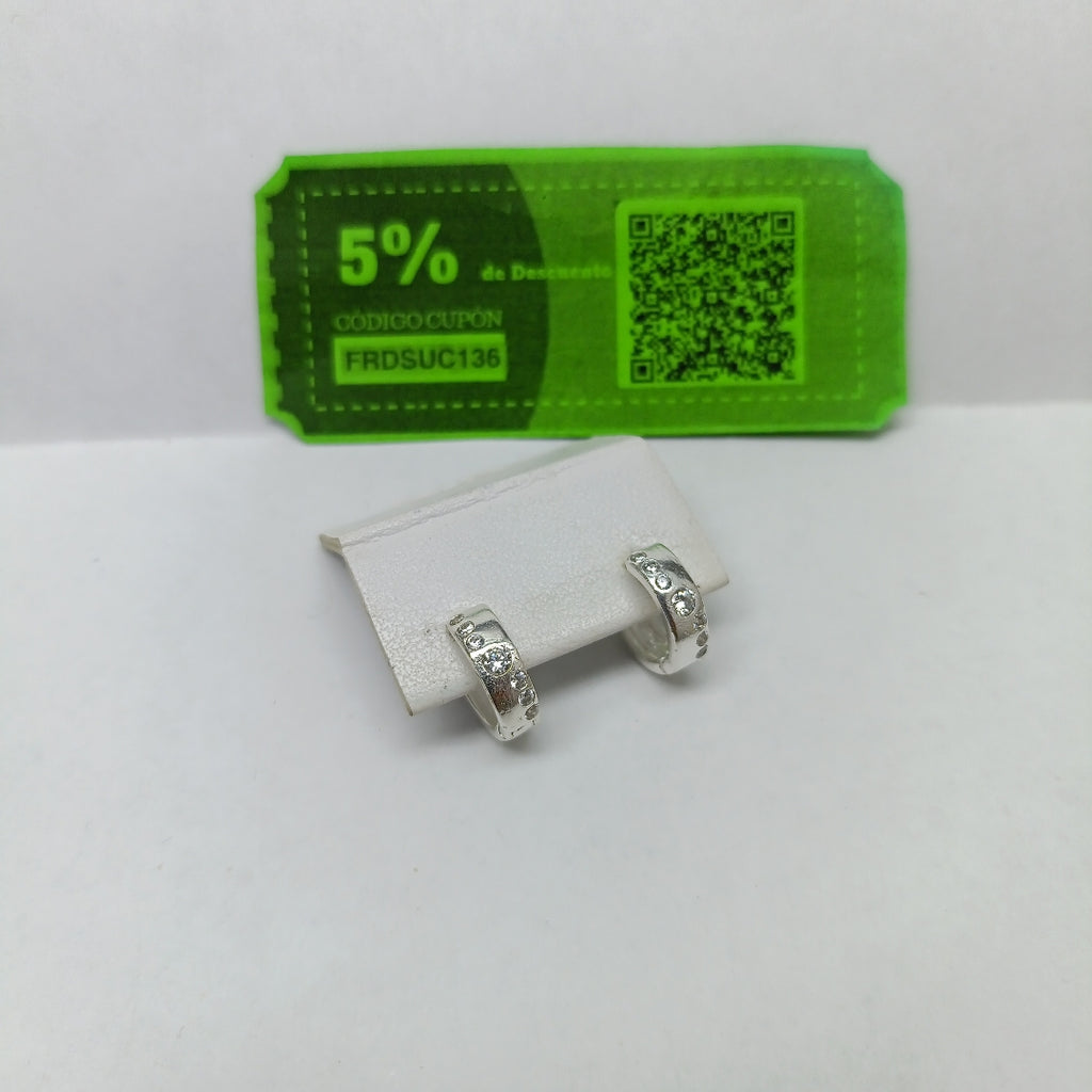ARRACADAS C/CIRCONIAS PLATA .925 2.1 GR (NUEVO)