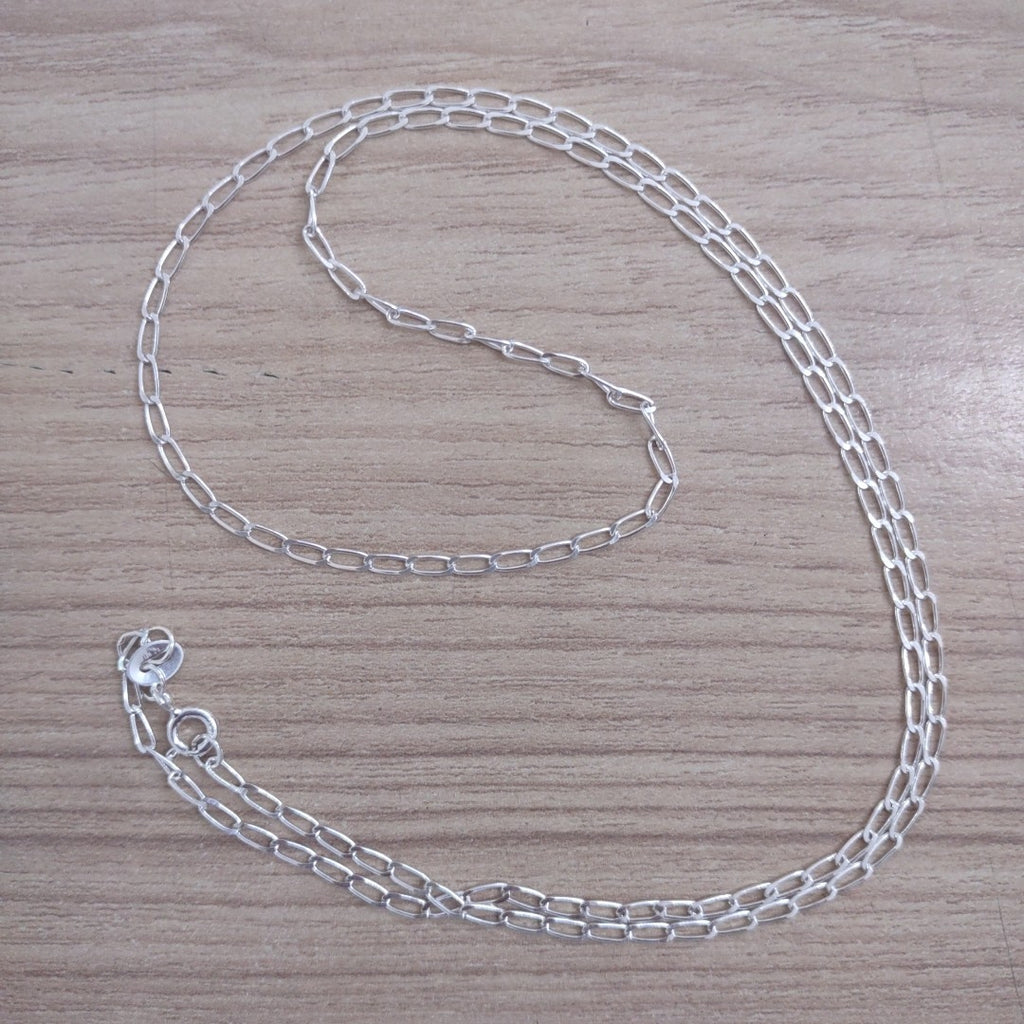 CADENA TEJIDO ESLABONES PLATA .925 55 CM 2.9 GR (NUEVO)