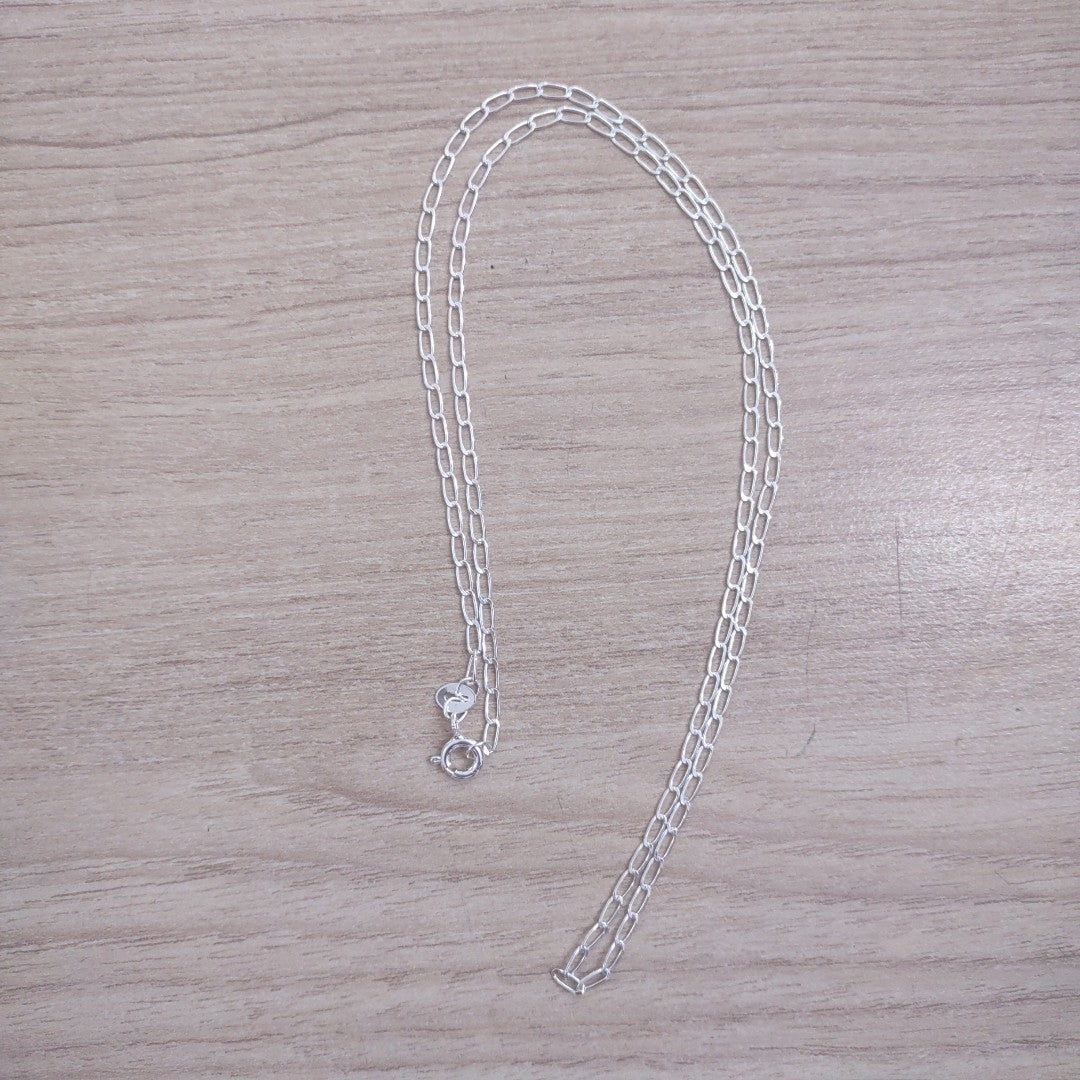 CADENA TEJIDO ESLABONES PLATA .925 50 CM 2.6 GR (NUEVO)
