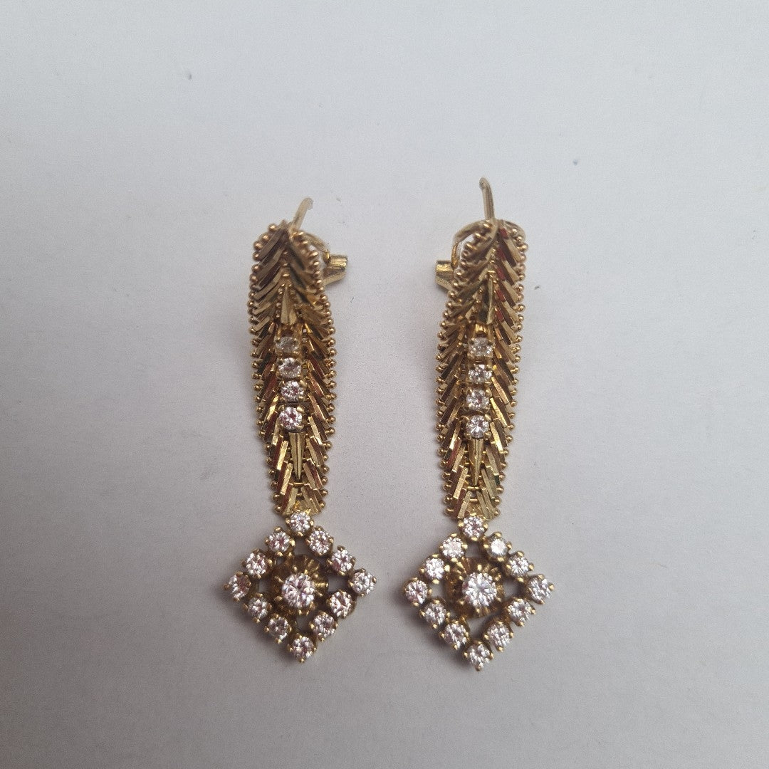 ARETES PAR ORO 18 K 12.9 GRMS (SEMINUEVO)