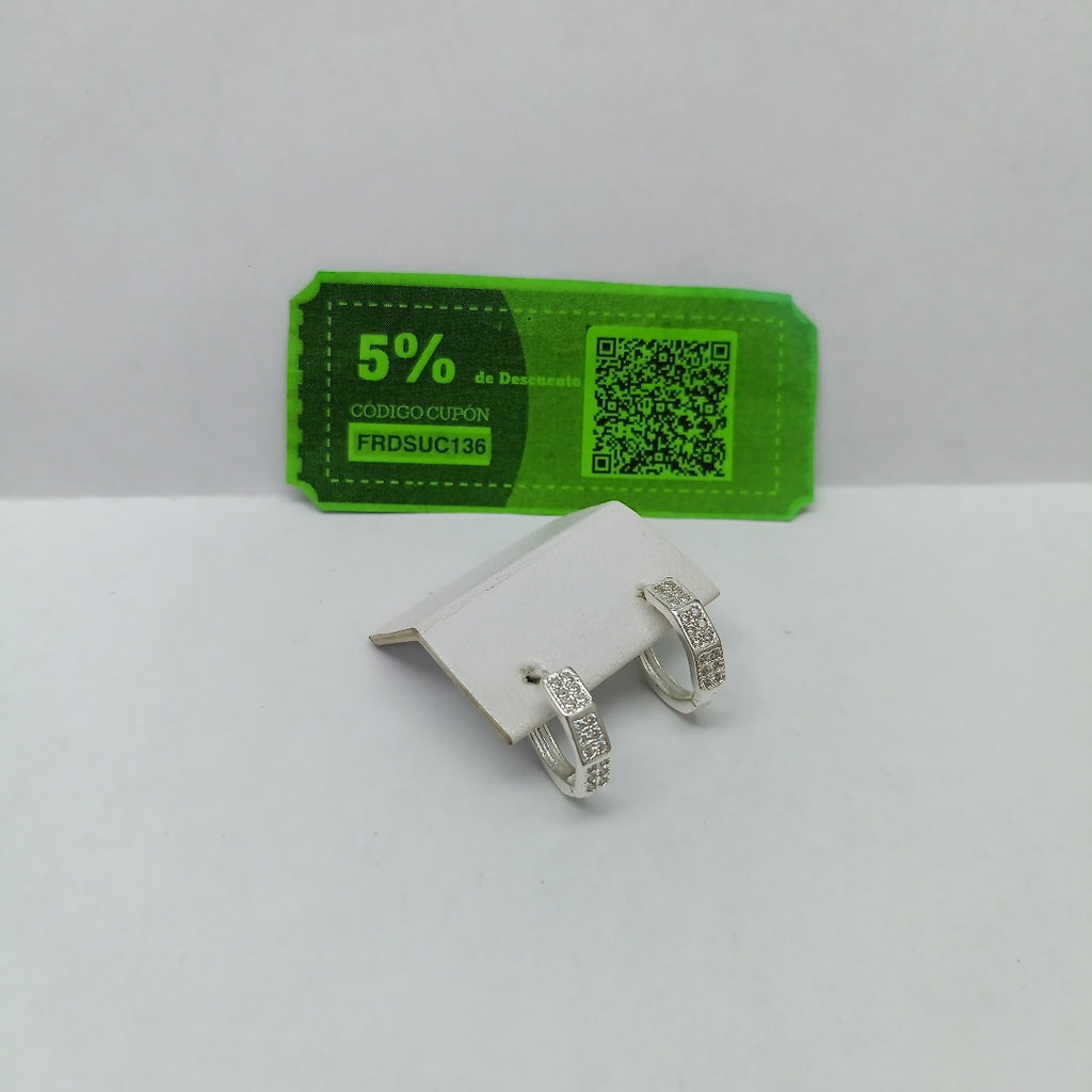 ARRACADAS C/CIRCONIAS PLATA .925 2.6 GR (NUEVO)