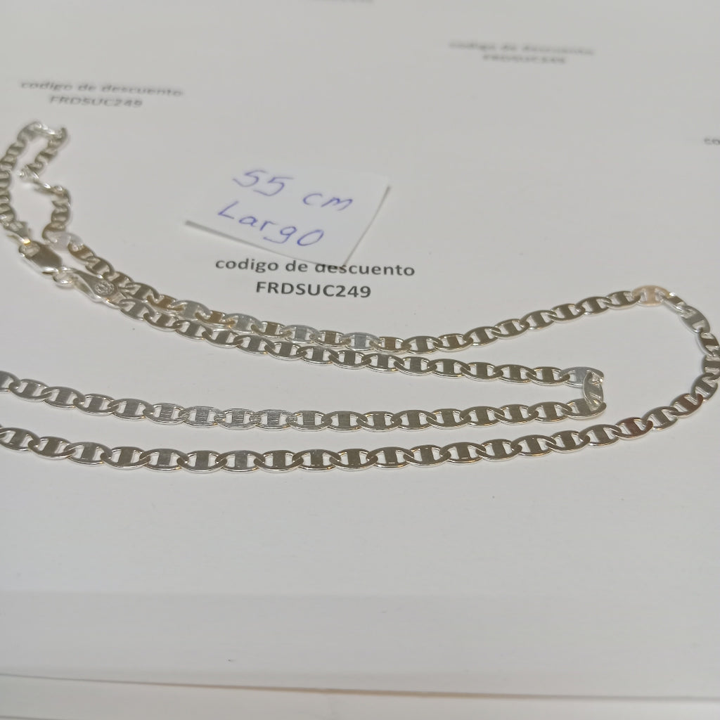 CADENA TEJIDO GUCHI PLATA .925 55 CM 8.6 GR (NUEVO)