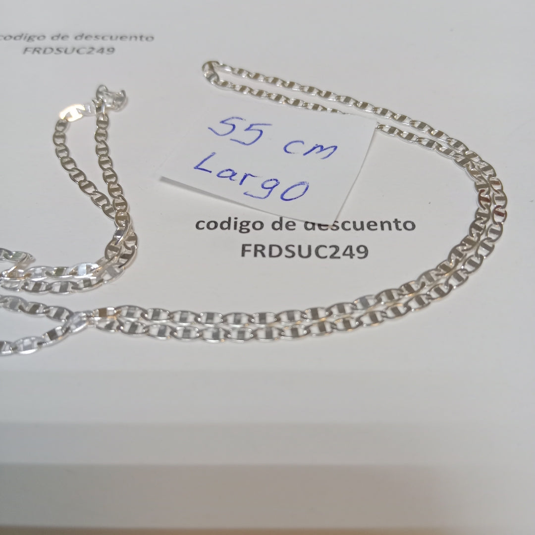 CADENA TEJIDO ESPEJO PLATA .925 55 CM 4 GR (NUEVO)
