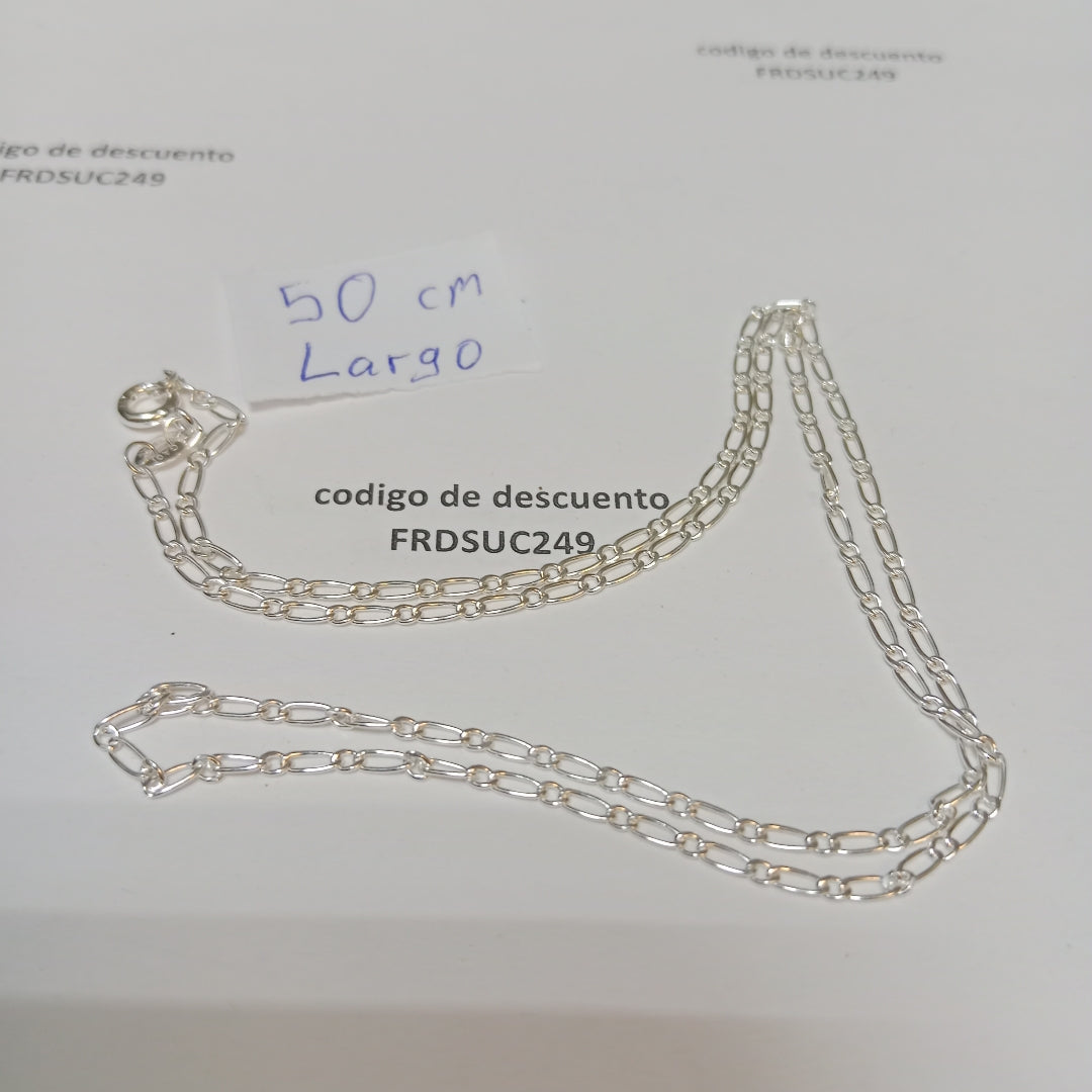 CADENA TEJIDO 1X1 PLATA .925 50 CM 3 GR (NUEVO)