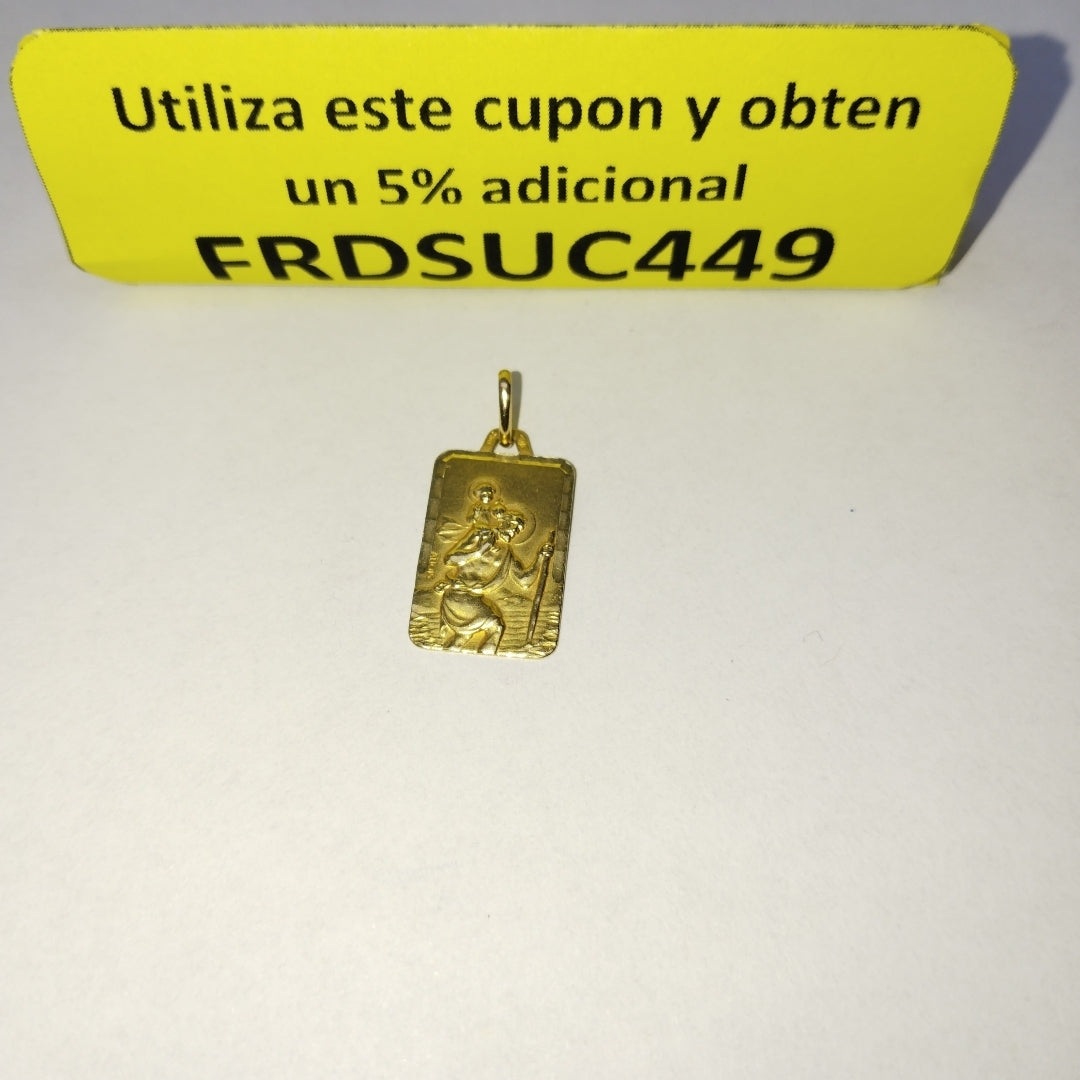 DIJE, MEDALLA RELIGIOSA ORO 18 K 1.5 GRMS (SEMINUEVO)