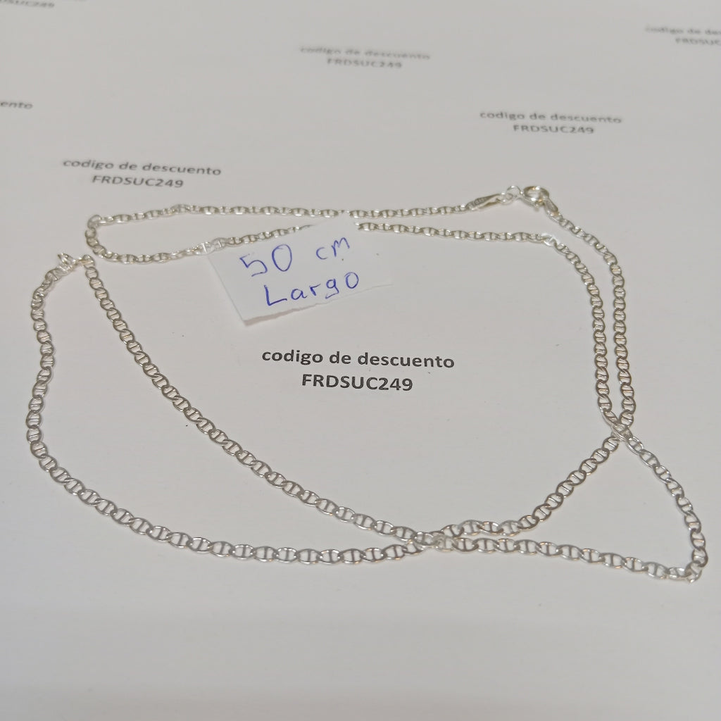 CADENA TEJIDO GUCHI PLATA .925 60 CM 4 GR (NUEVO)