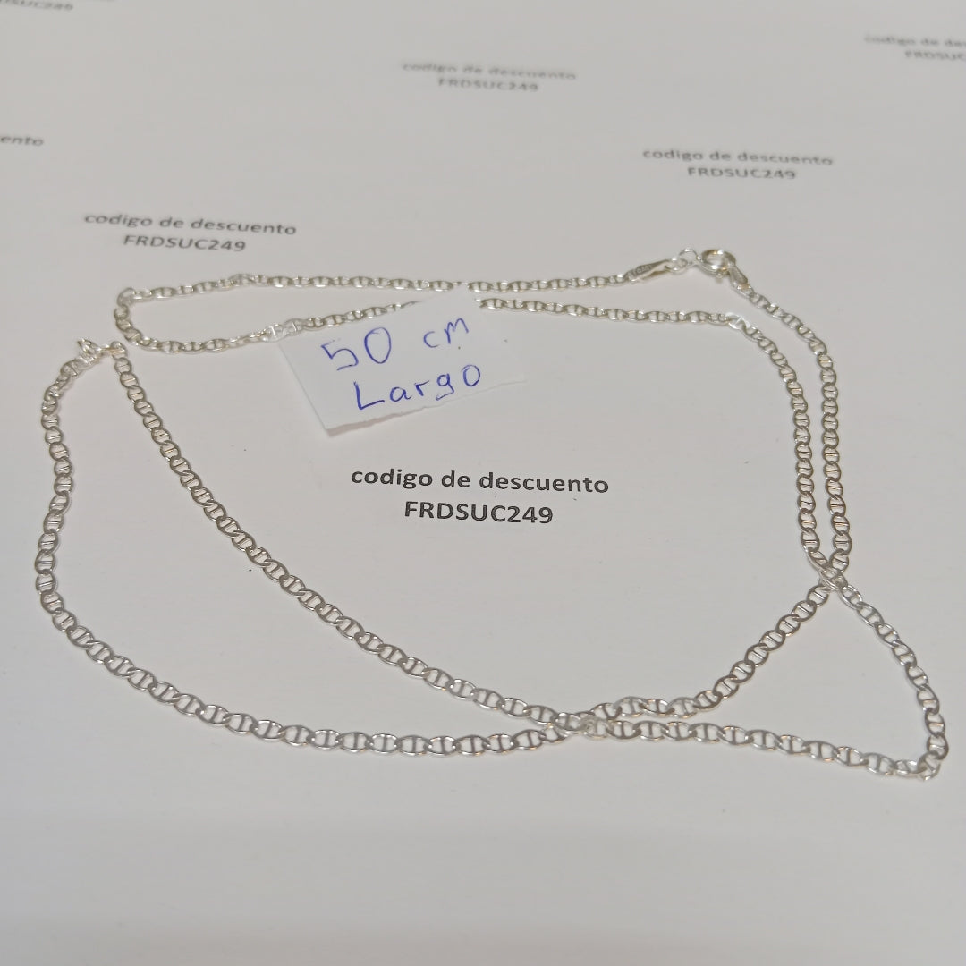 CADENA TEJIDO GUCHI PLATA .925 60 CM 4 GR (NUEVO)