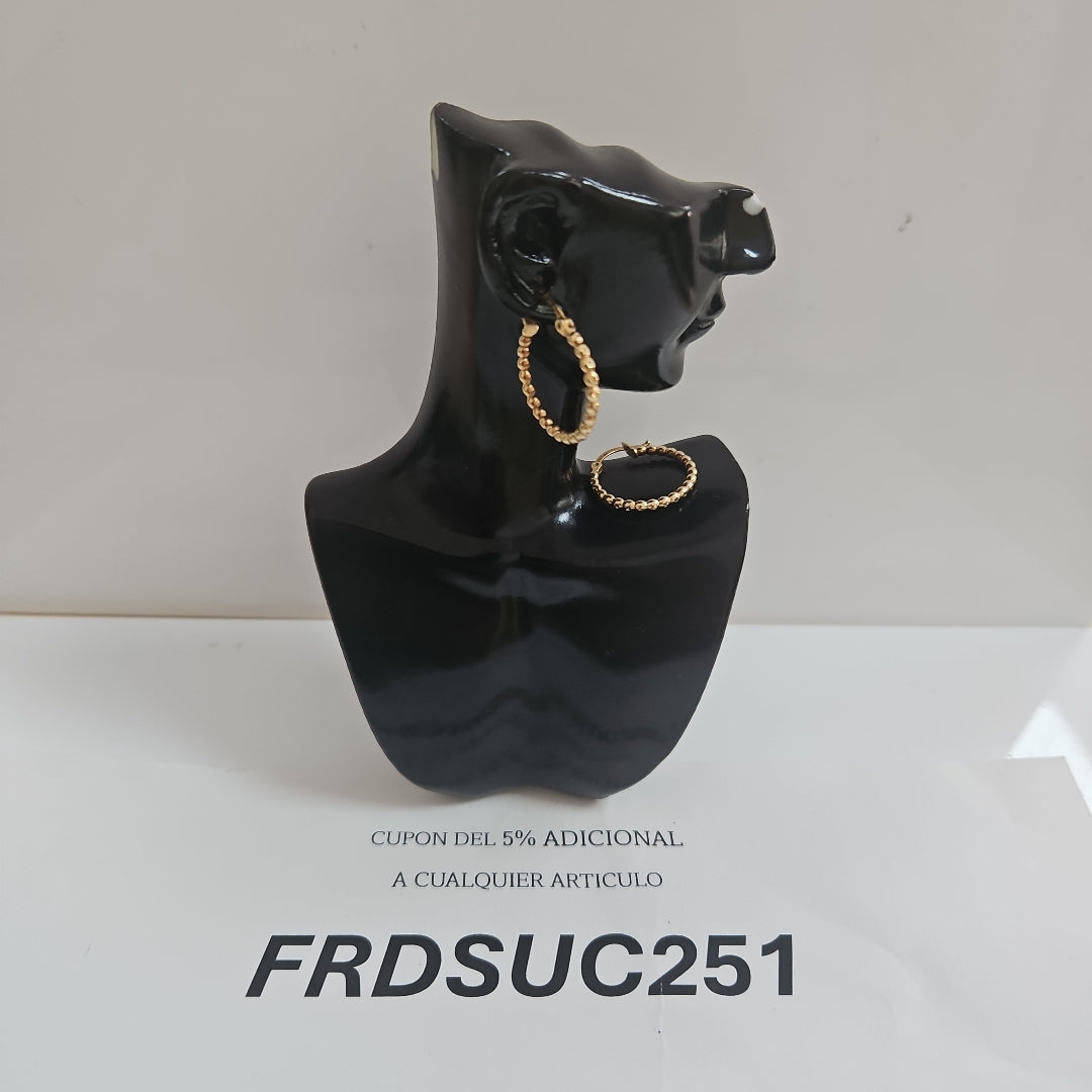 ARRACADAS PAR ORO 14 K 1.8 GRMS (SEMINUEVO)