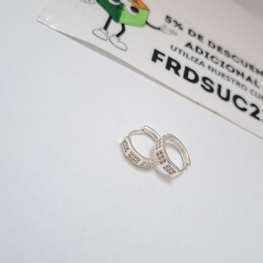 ARRACADAS C/CIRCONIAS PLATA .925 2.5 GR (NUEVO)