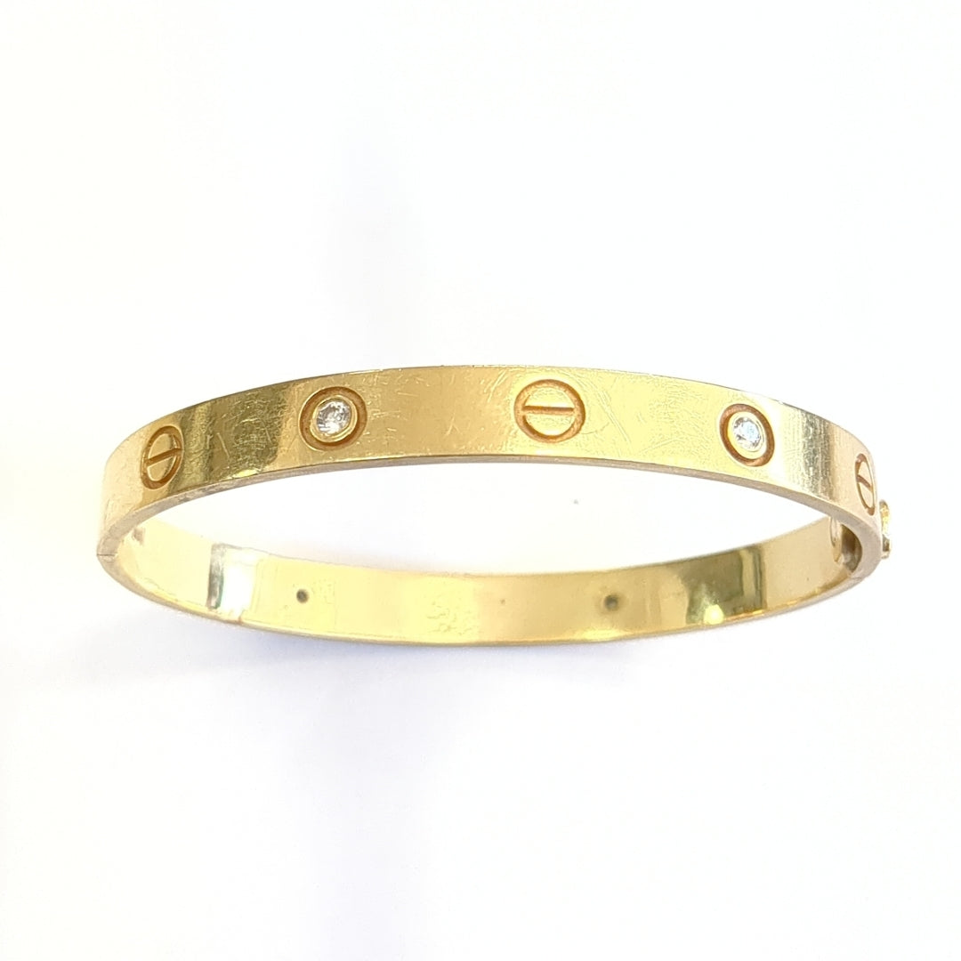 PULSERA RIGIDA ORO 14 K 25.3 GRMS (SEMINUEVO)