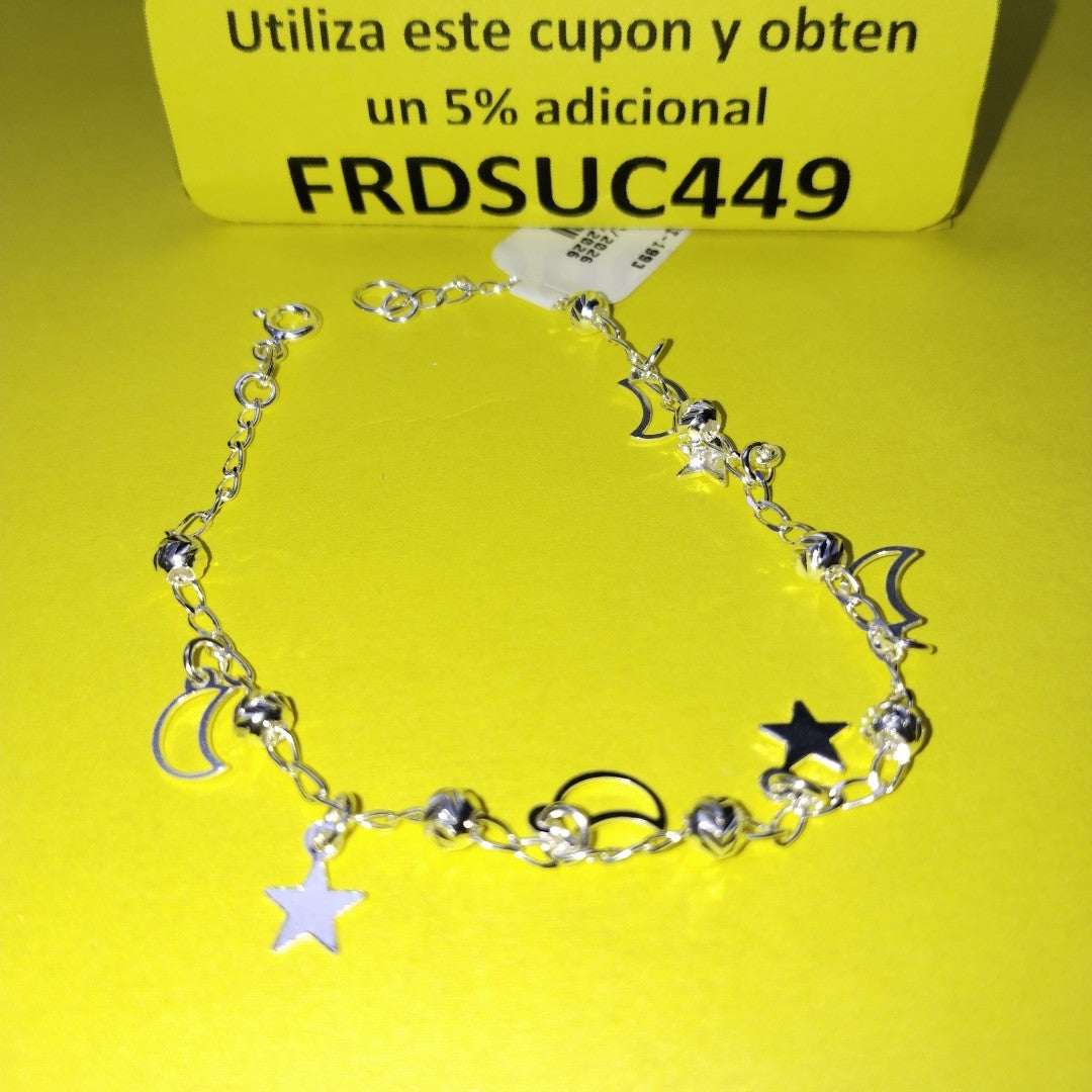 PULSERA TEJIDO TEJIDO ESPECIAL PLATA .925 18 CM 3.1 GR (NUEVO)
