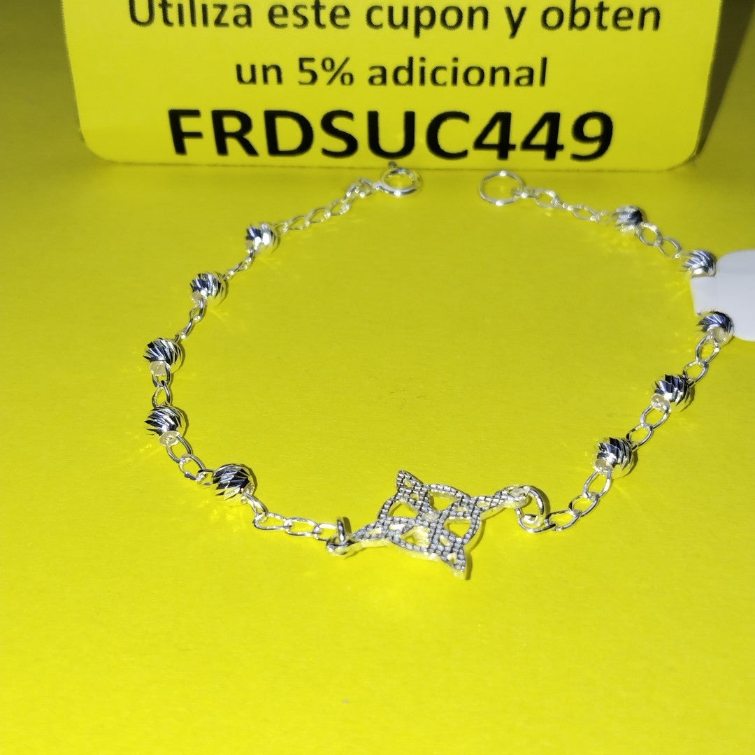 PULSERA TEJIDO ESPECIAL PLATA .925 18 CM 2.9 GR (NUEVO)