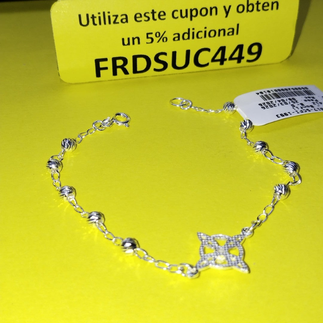 PULSERA TEJIDO ESPECIAL PLATA .925 18 CM 2.9 GR (NUEVO)