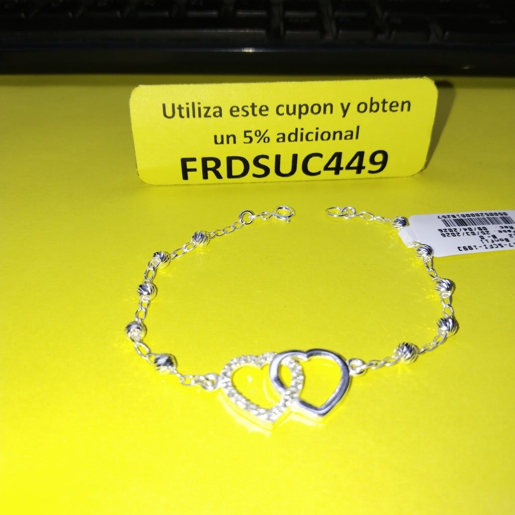 PULSERA TEJIDO TEJIDO ESPECIAL PLATA .925 18 CM 4 GR (NUEVO)
