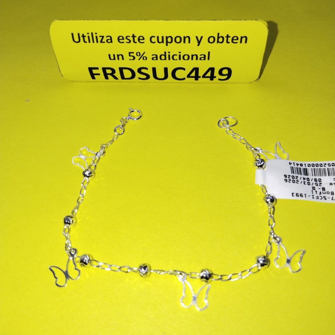 PULSERA TEJIDO ESPECIAL PLATA .925 18 CM 2.9 GR (NUEVO)