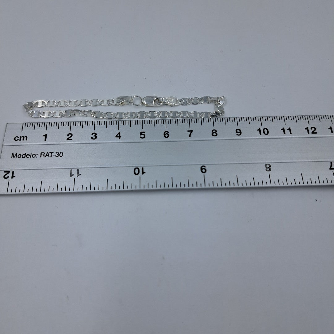 PULSERA TEJIDO GUCHI PLATA .925 18 CM 3.3 GR (NUEVO)