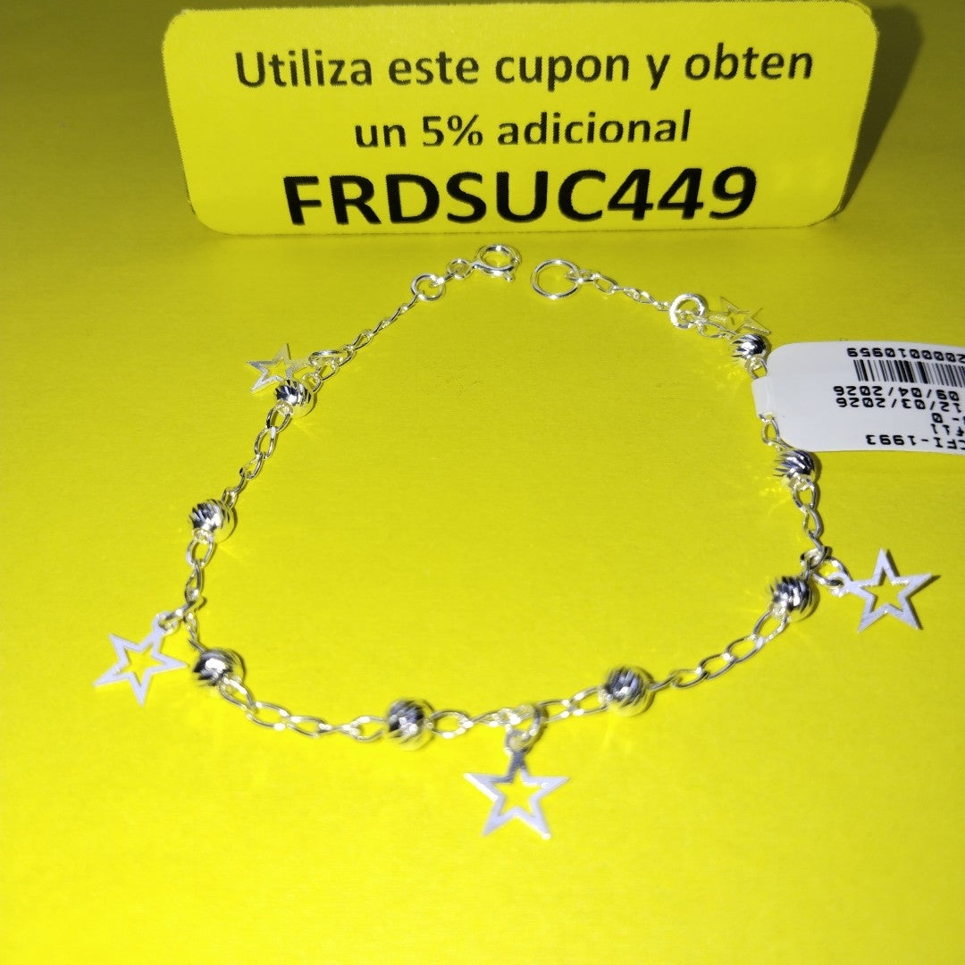 PULSERA TEJIDO ESPECIAL PLATA .925 18 CM 2.7 GR (NUEVO)