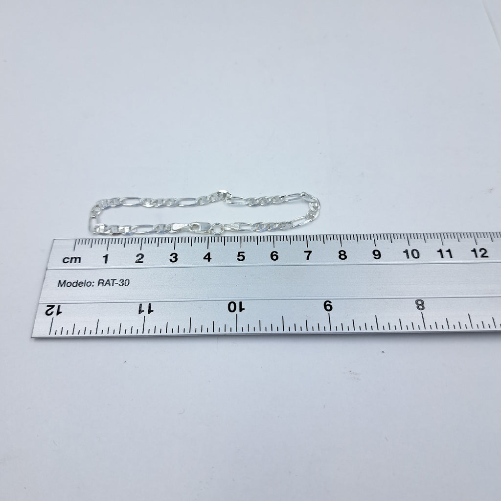 PULSERA TEJIDO 3X1 PLATA .925 16 CM 2.5 GR (NUEVO)