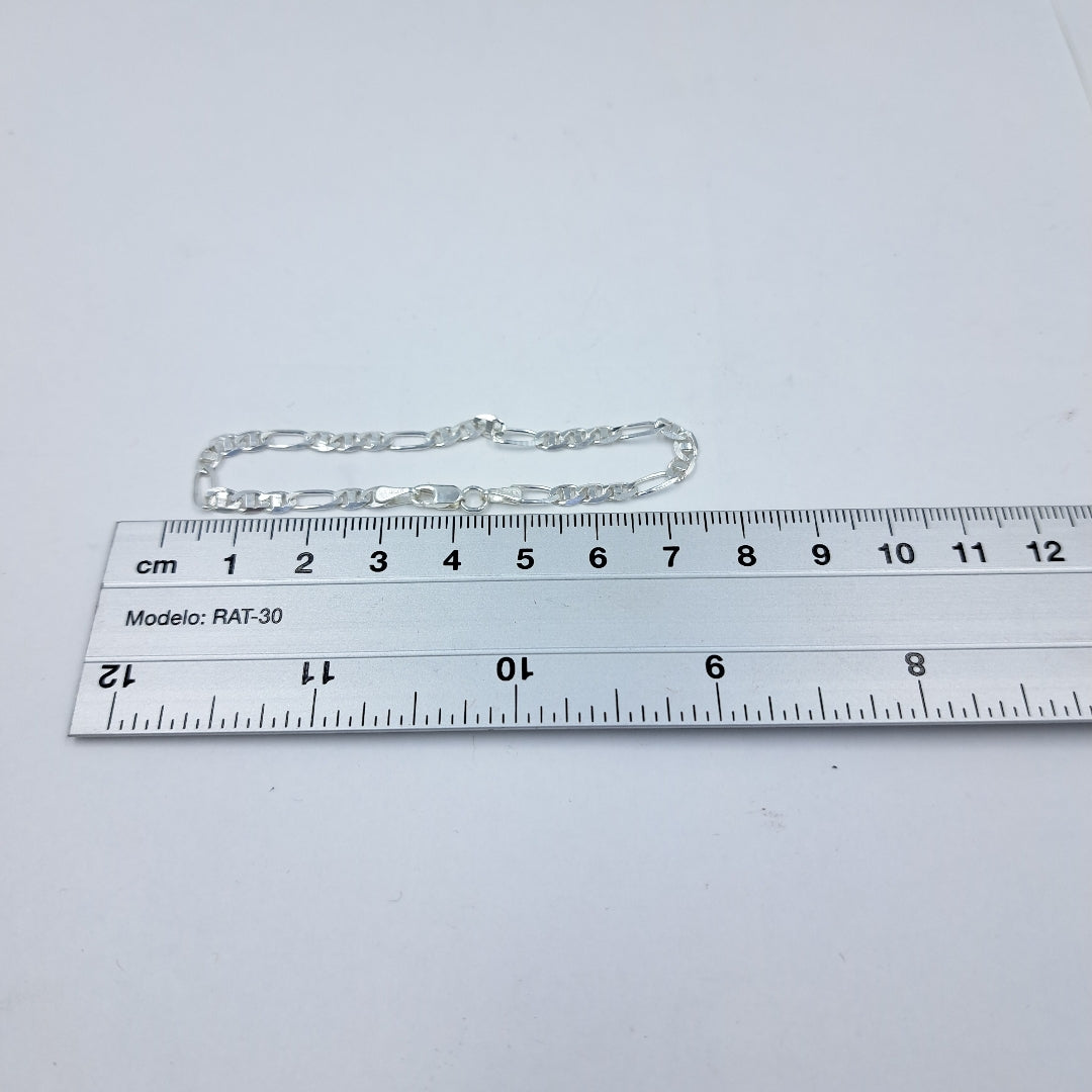 PULSERA TEJIDO 3X1 PLATA .925 16 CM 2.5 GR (NUEVO)