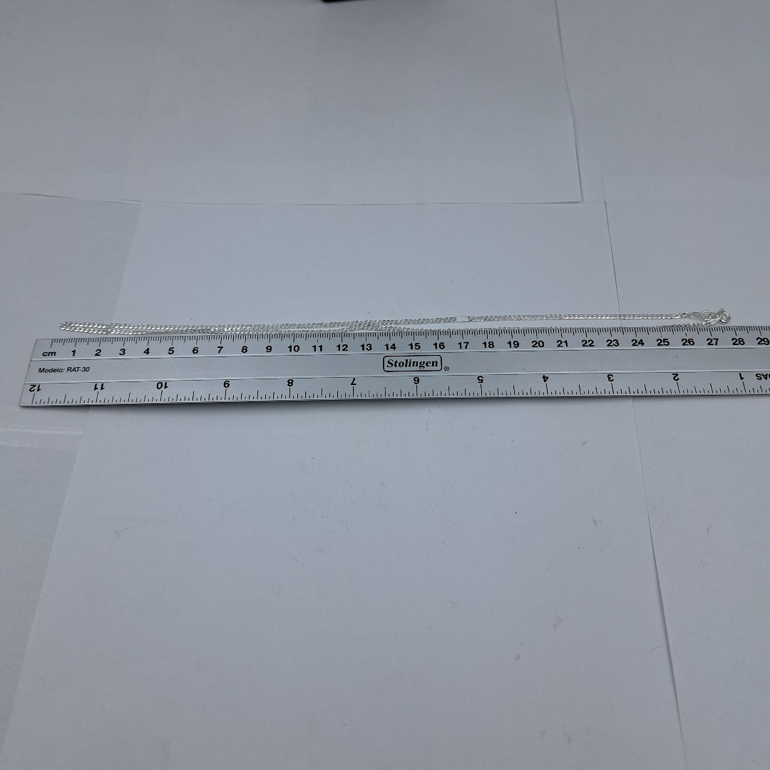CADENA TEJIDO BARBADO PLATA .925 55 CM 5.4 GR (NUEVO)