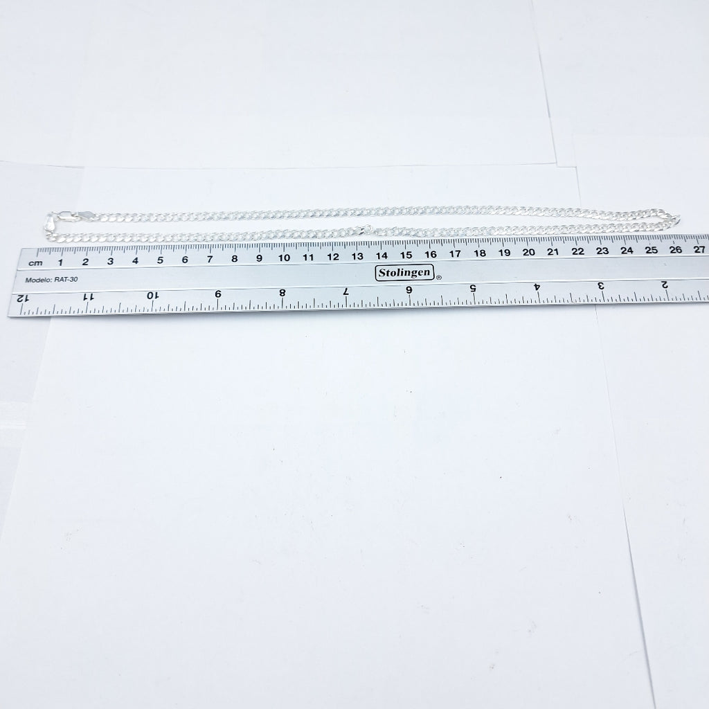 CADENA TEJIDO BARBADO PLATA .925 55 CM 12.4 GR (NUEVO)