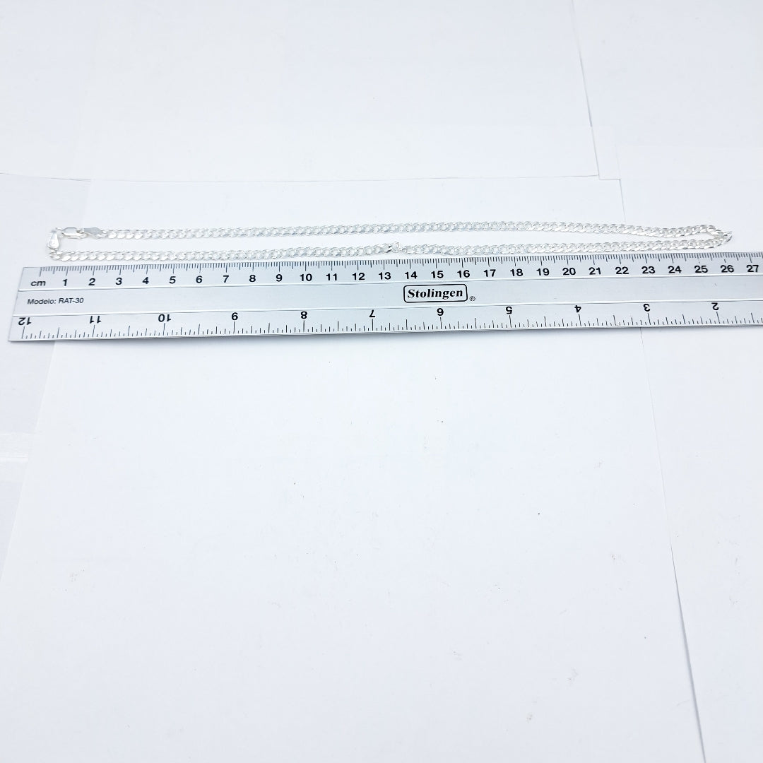 CADENA TEJIDO BARBADO PLATA .925 55 CM 12.4 GR (NUEVO)