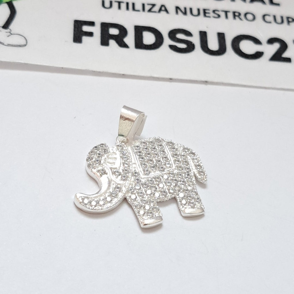 DIJE ELEFANTE C/CIRCONIAS PLATA .925 5.4 GR (NUEVO)