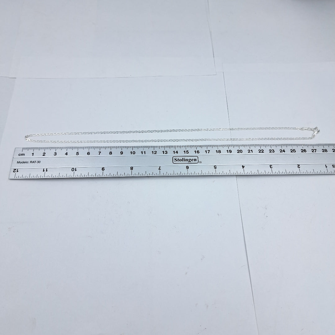 CADENA TEJIDO GUCHI PLATA .925 55 CM 3.7 GR (NUEVO)