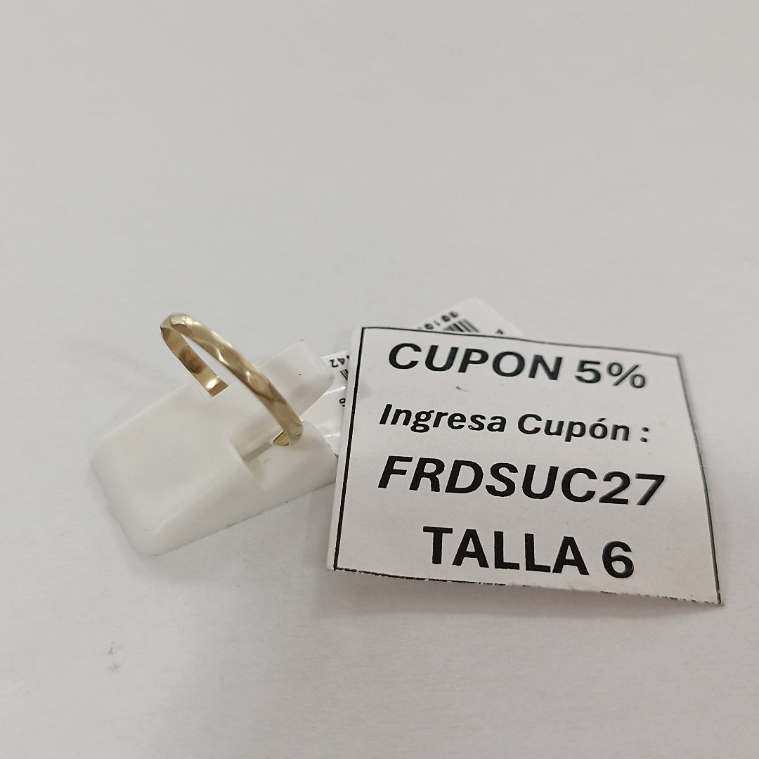 ANILLO ORO 14 K 0,50 GRMS (SEMINUEVO)
