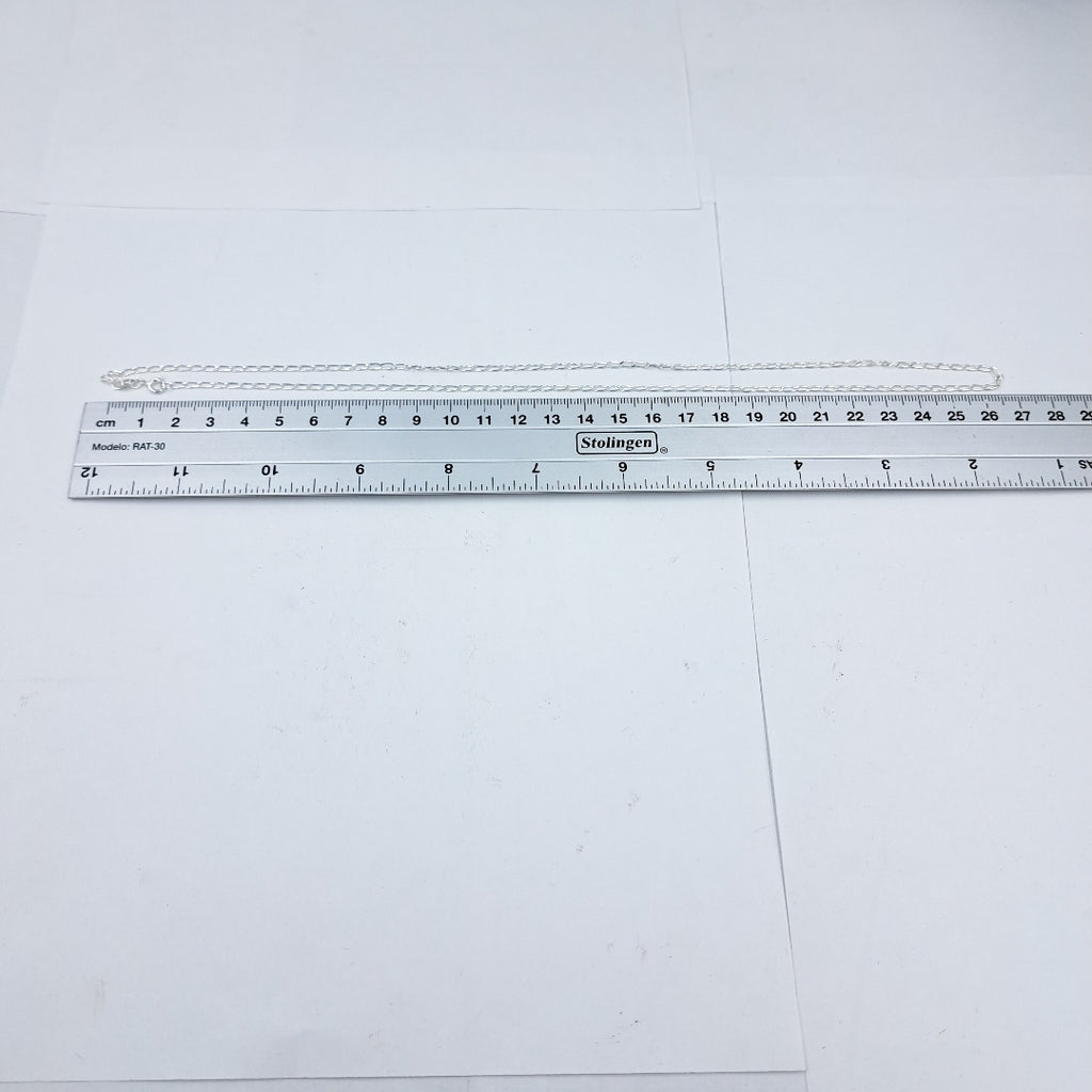CADENA TEJIDO ESLABONES PLATA .925 55 CM 2.9 GR (NUEVO)