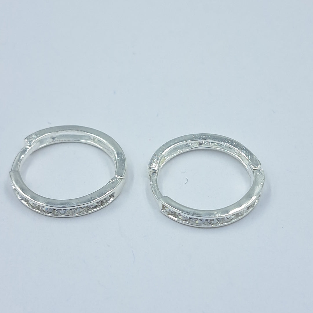 ARRACADAS C/CIRCONIAS PLATA .925 2.1 GR (NUEVO)