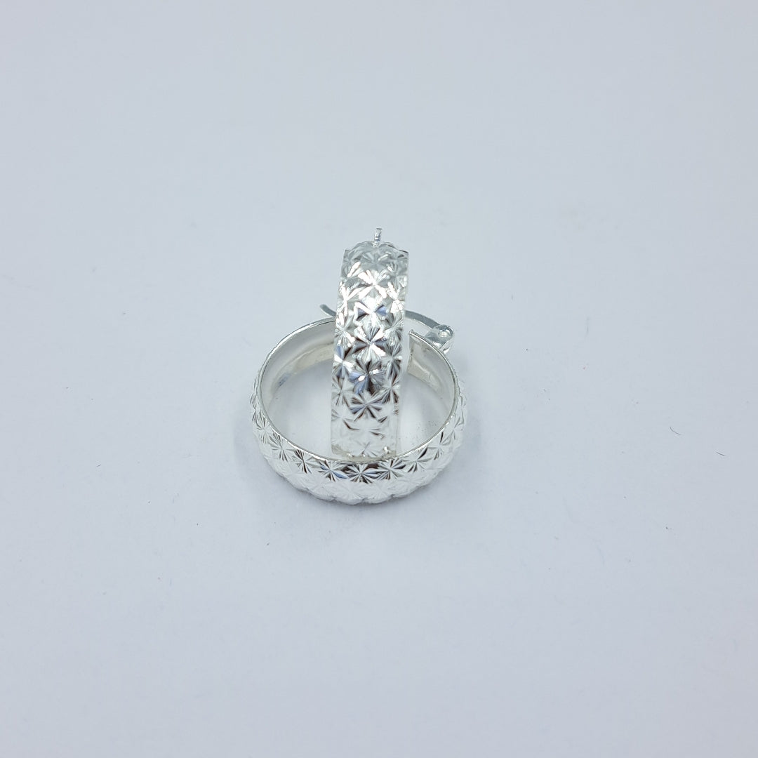 PAR ARRACADAS FACETADAS PLATA .925 3.3 GR (NUEVO)
