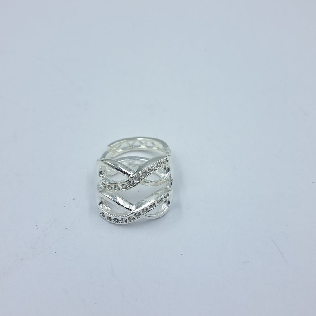 HUGGIES INFINITO CIRCONIAS PLATA .925 2.3 GR (NUEVO)